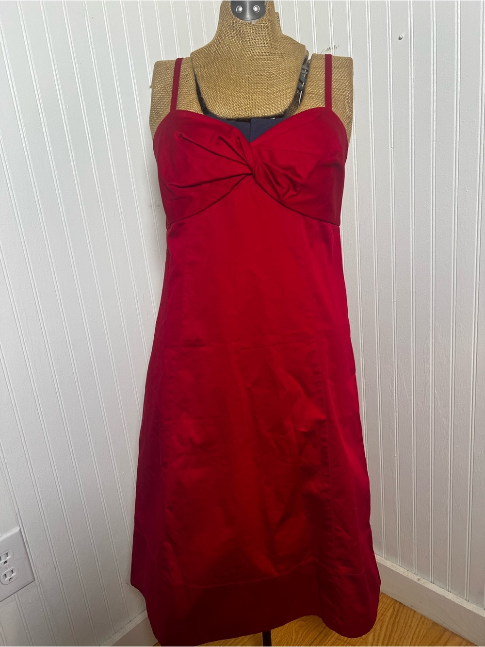 The Limited Red Twist-Front Midi Dress